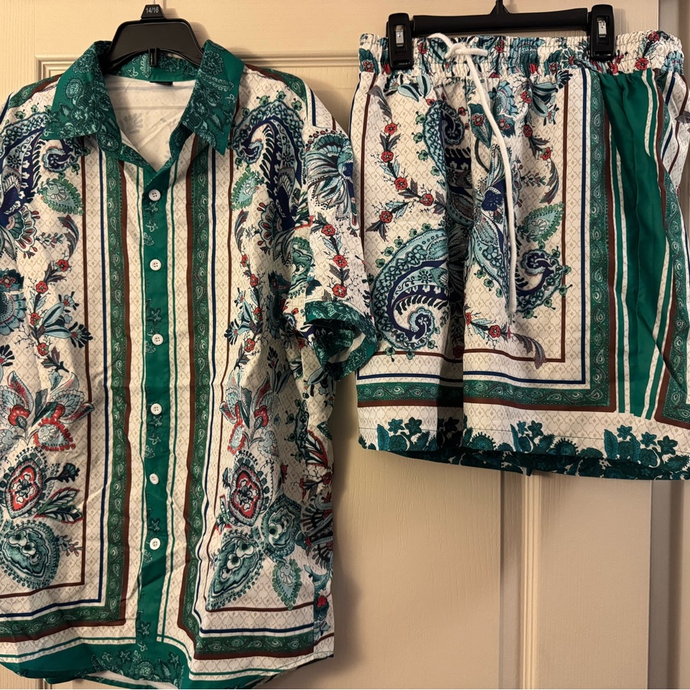 Men’s 2 piece summer printed set